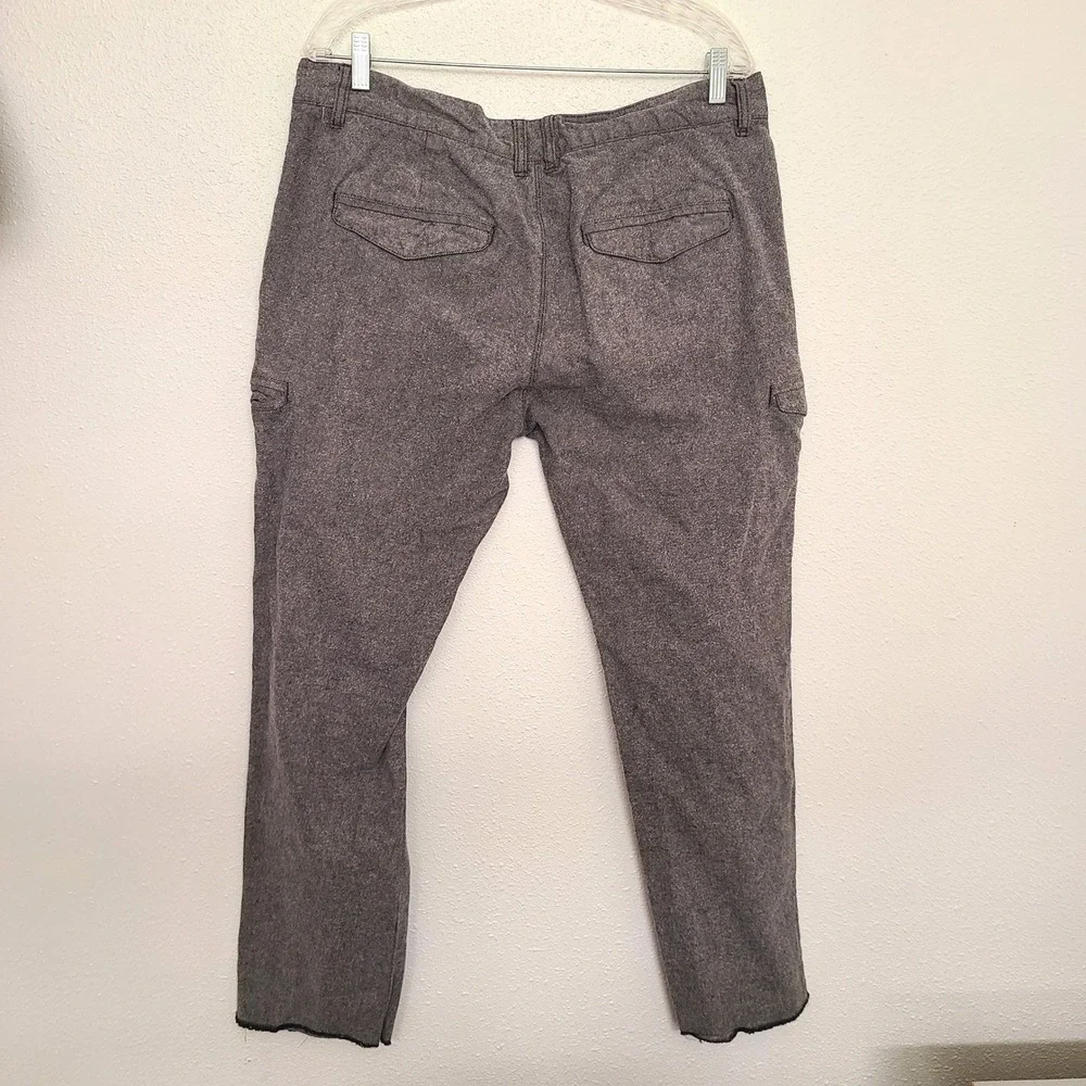 Jeremiah Sz 36 Gray Cotton Blend Raw Hem Cargo Pants Nomadic Boho‎ Granola